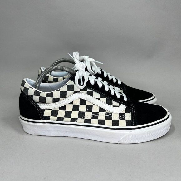 Vans Other - Vans Men's Size 9.5 Black Suede Checkerboard Old Skool Low Top Sneakers